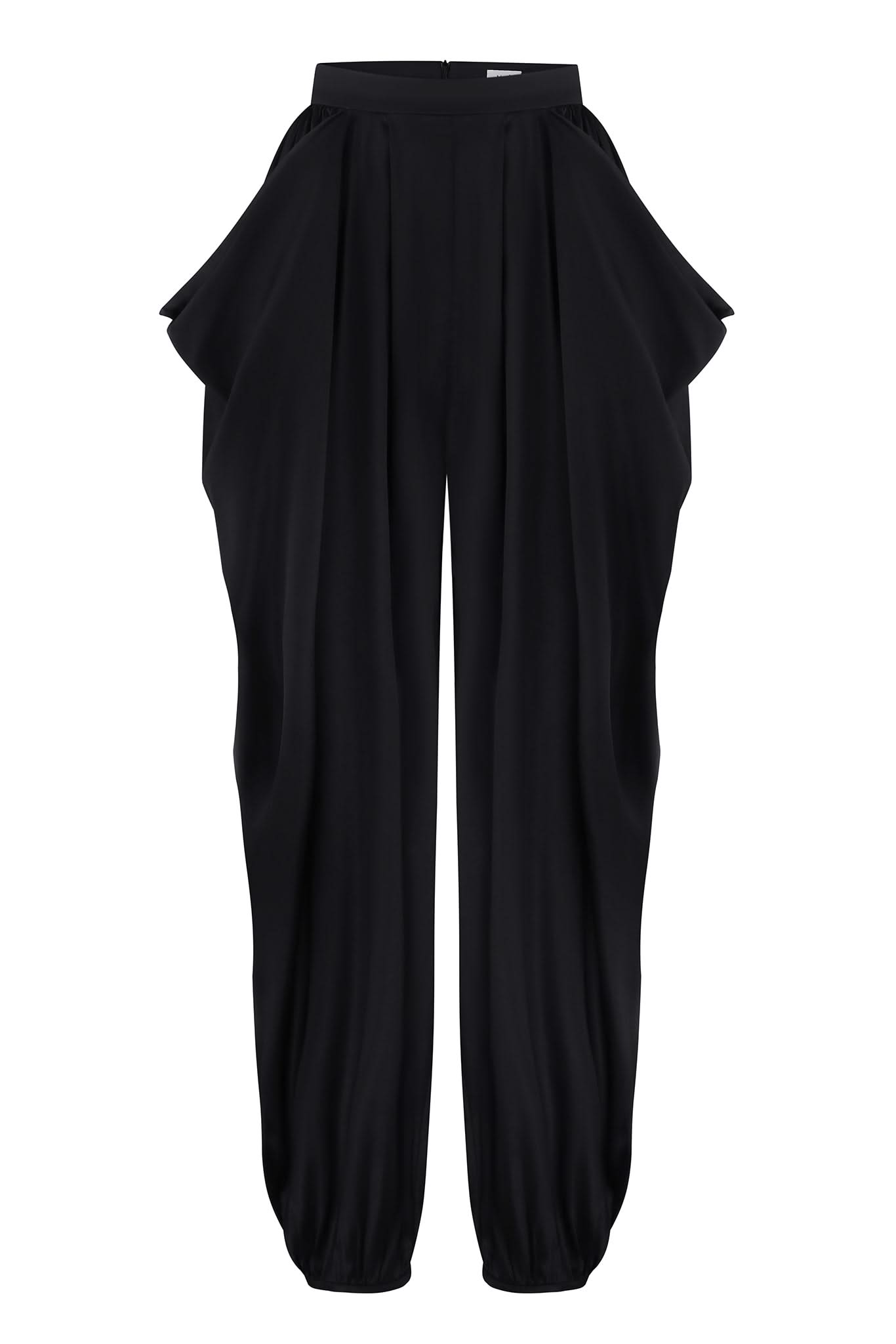 NIMA SILK TROUSERS - Black