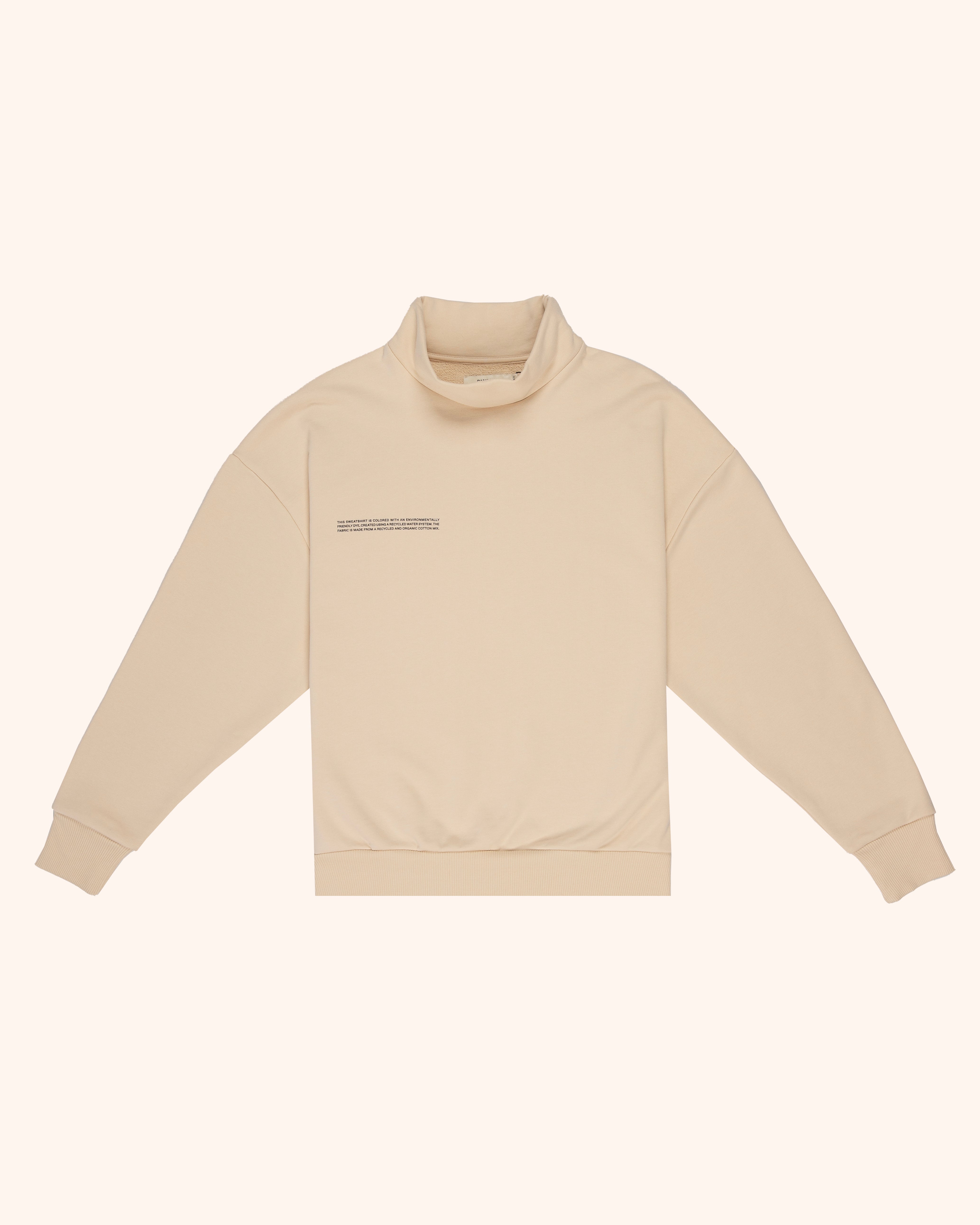 High Neck Midweight Sweatshirt - Sand