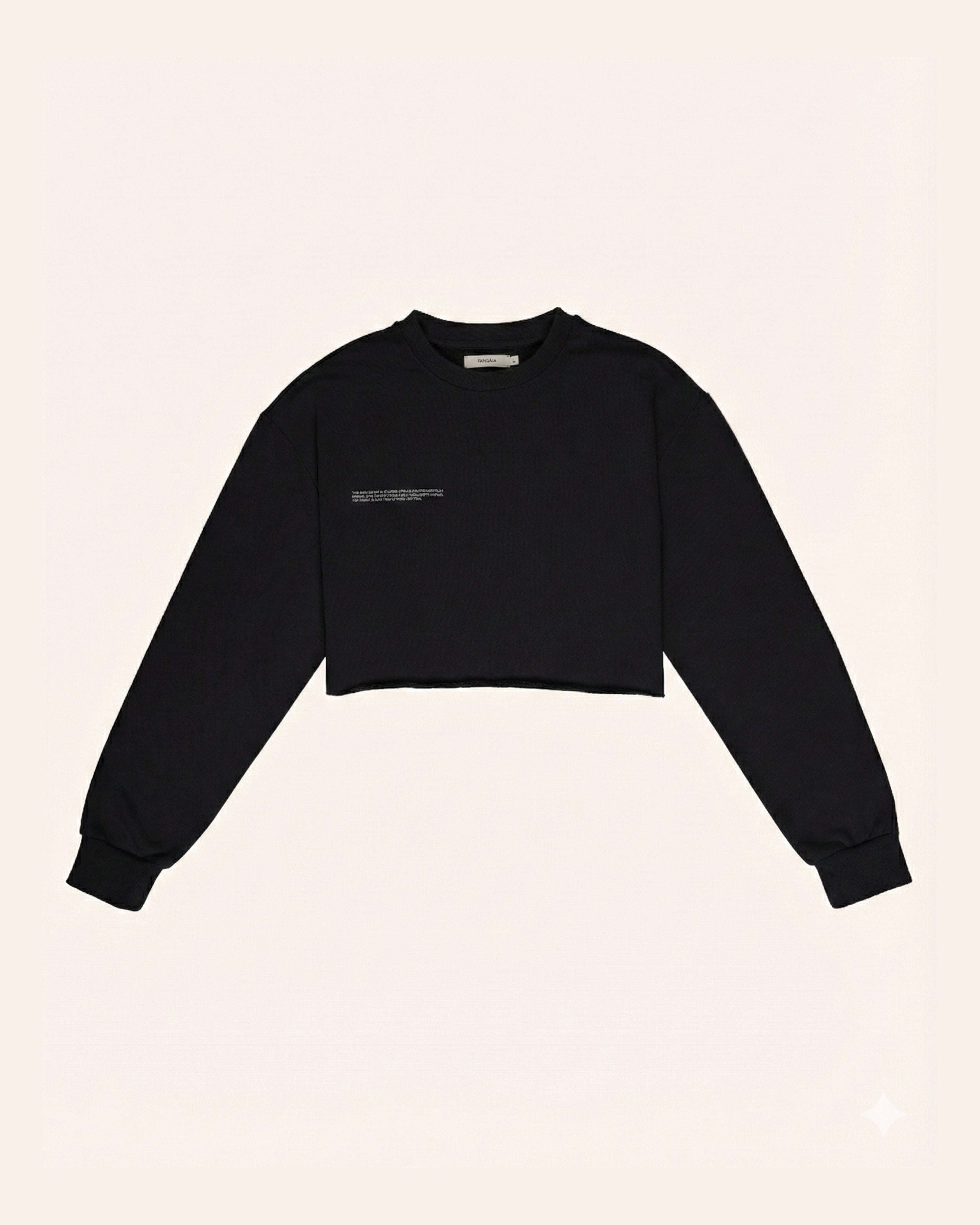 Cropped Midweight Sweatshirt - Black
