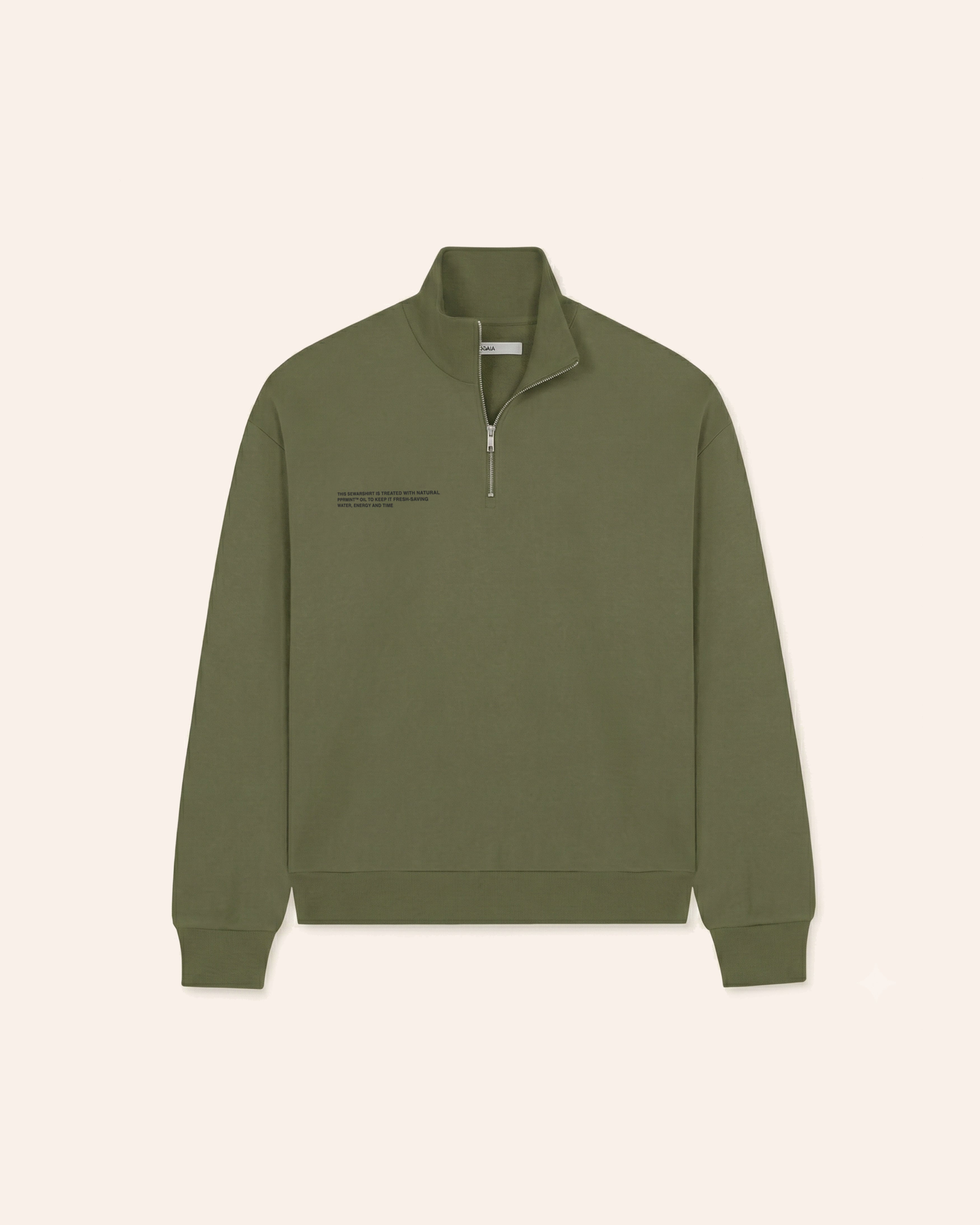 Midweight Half Zip Sweatshirt - Rosemary Green