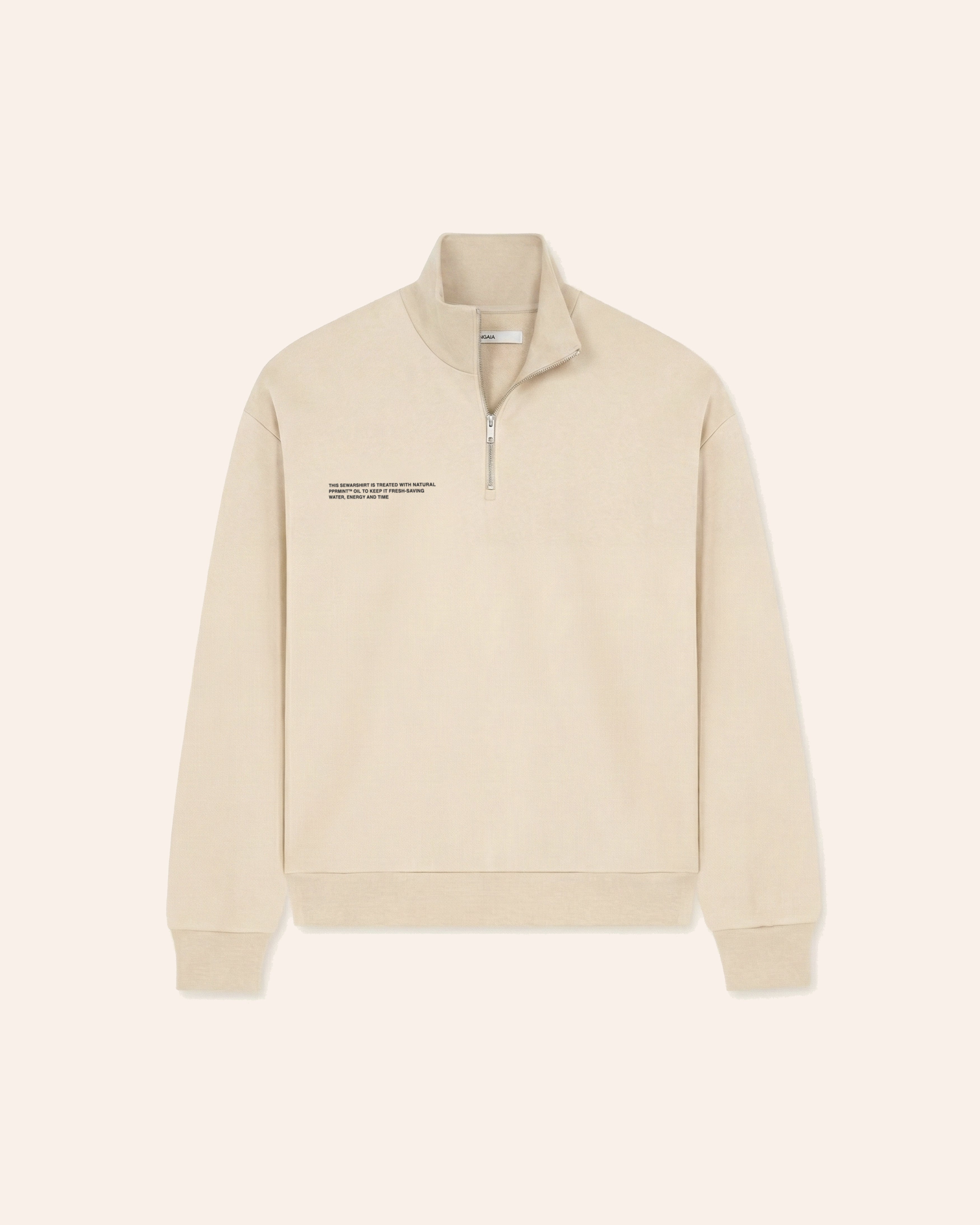 Midweight Half Zip Sweatshirt - Sand
