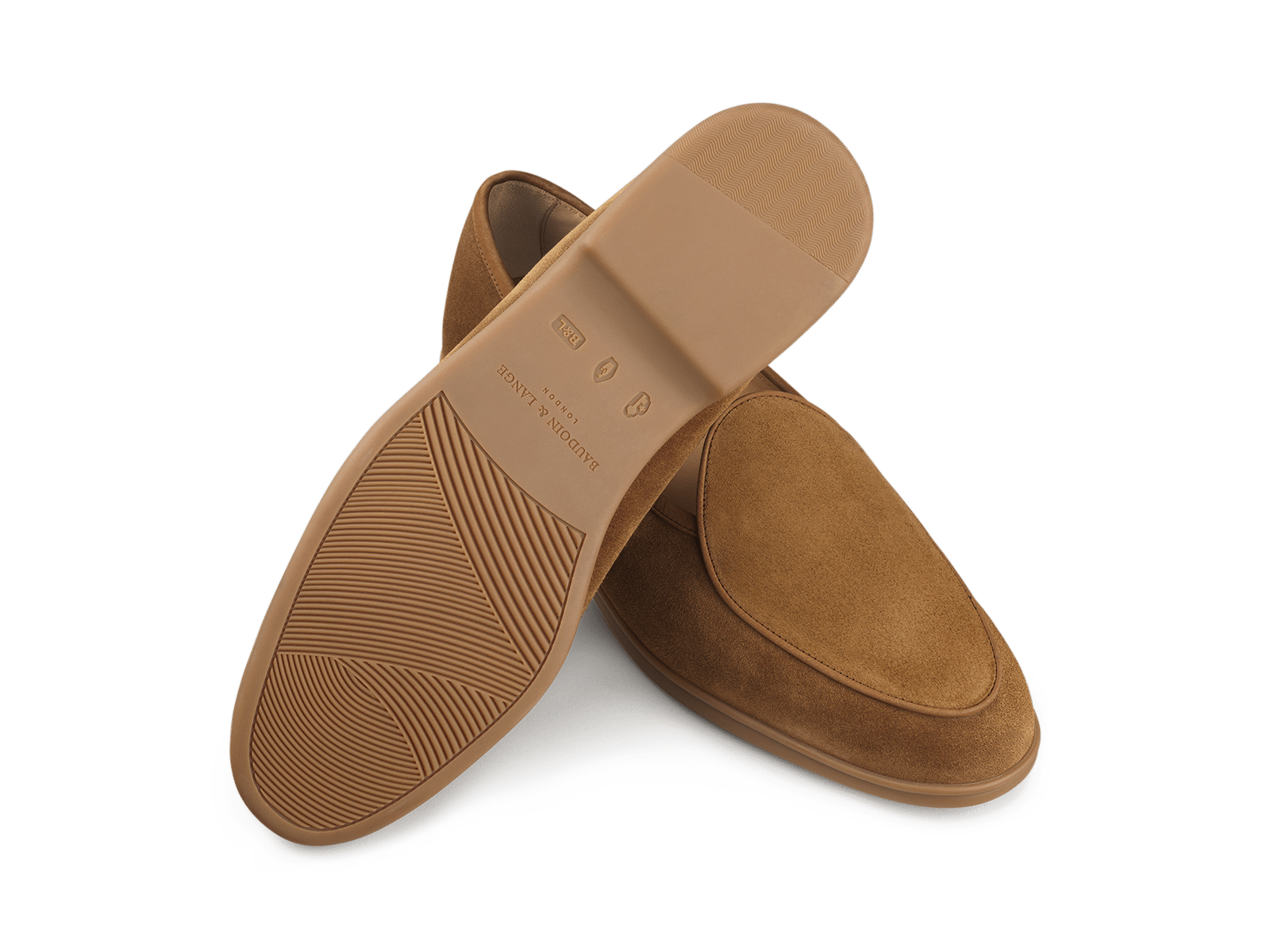 Stride Loafers in Earth Glove Suede Caramel Sole