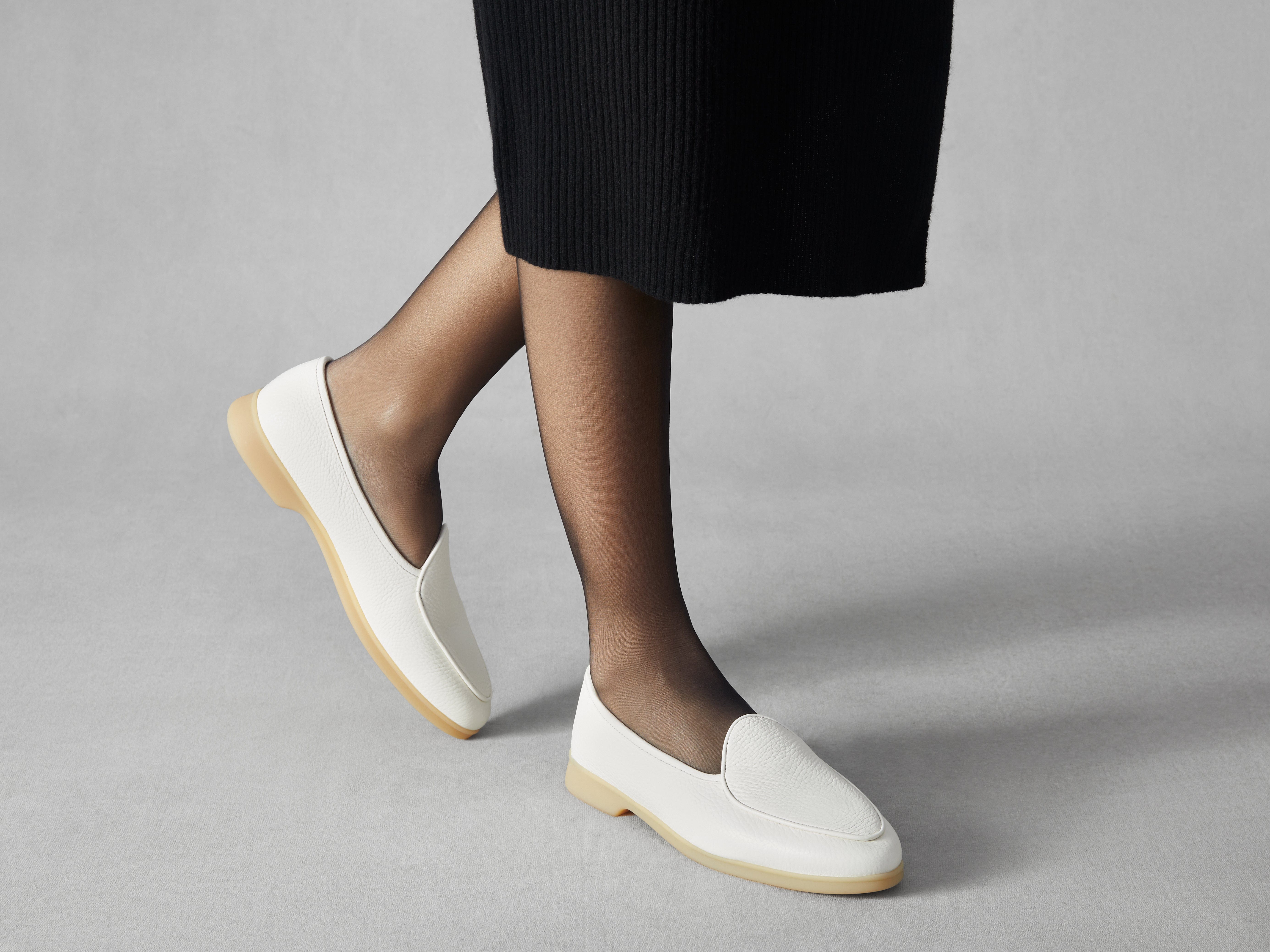 Stride Loafers in Blanc Casse Deerskin Natural Sole