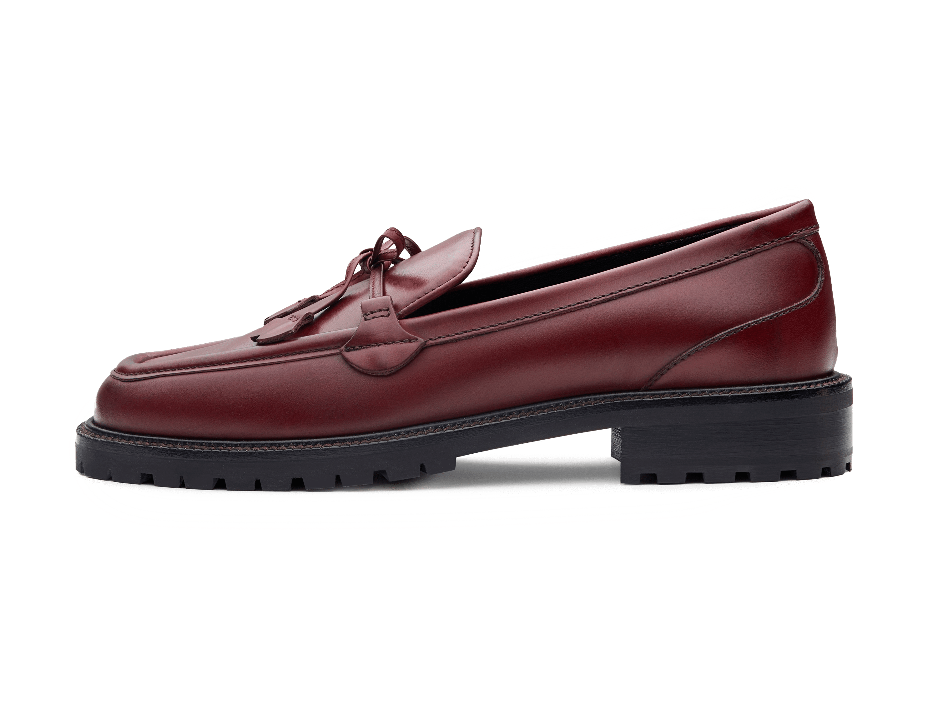 Charlotte Lace Loafers in Crimson Calf