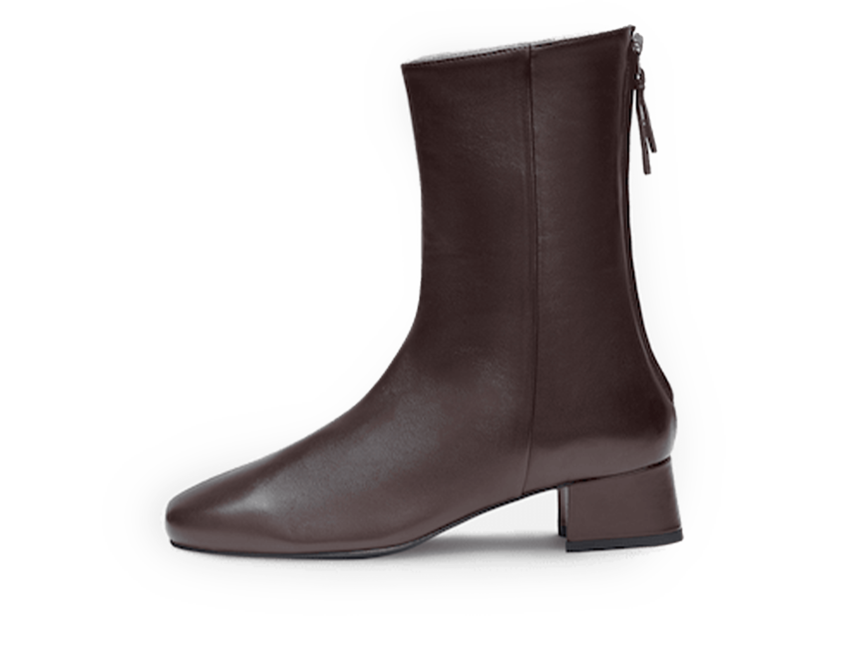Debbie High Boots in Peppercorn Nappa