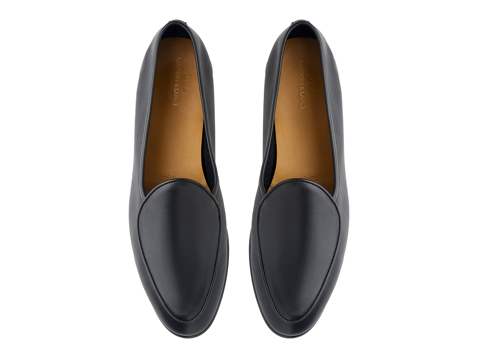 Sagan Rubber Loafers in Black Drape Calf