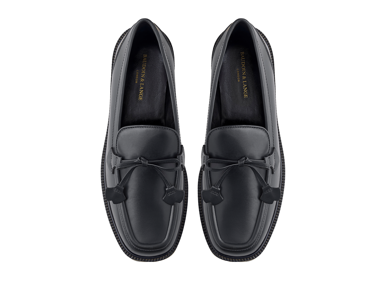 Charlotte Lace Loafers in Black Calf