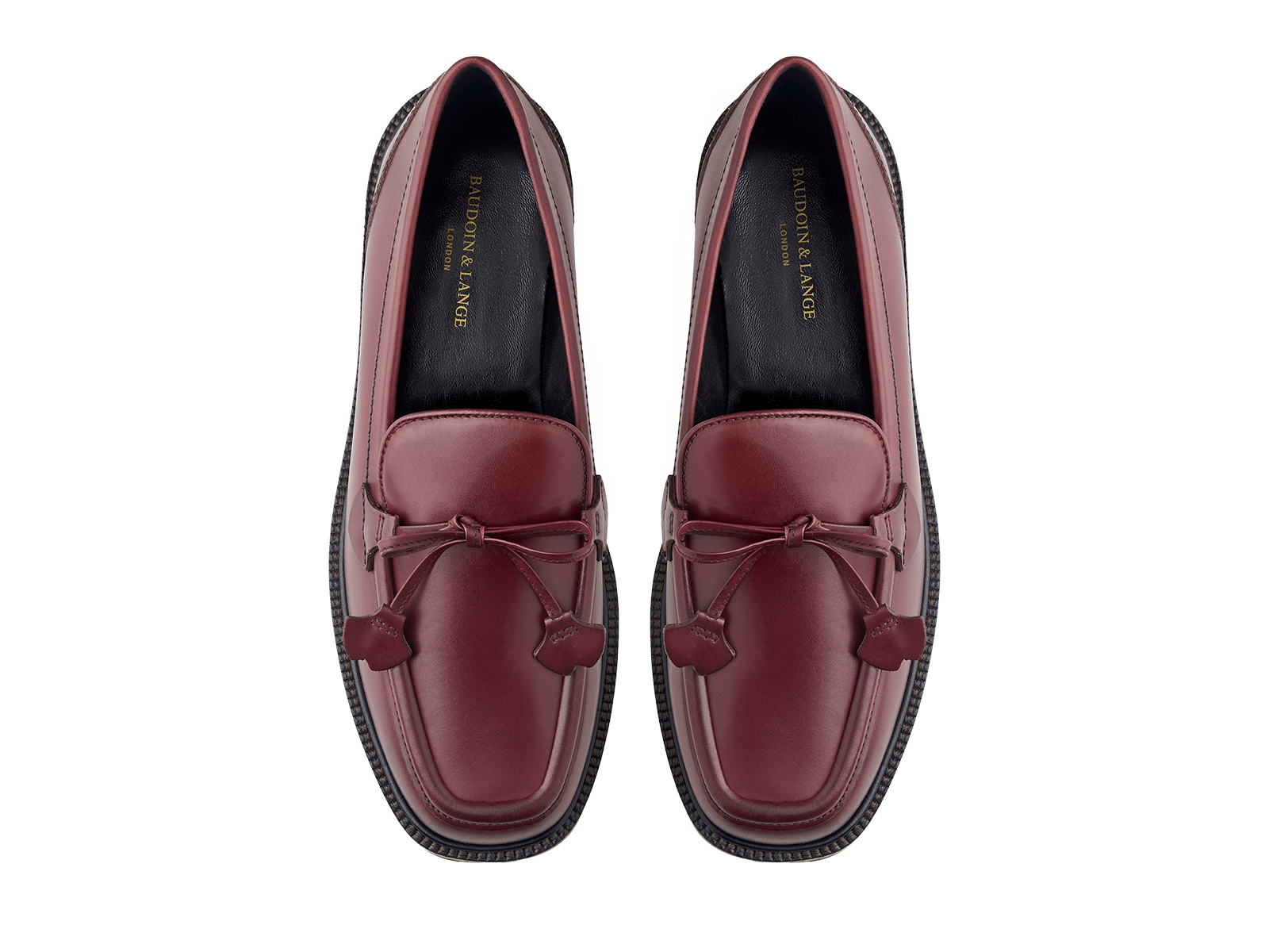 Charlotte Lace Loafers in Crimson Calf