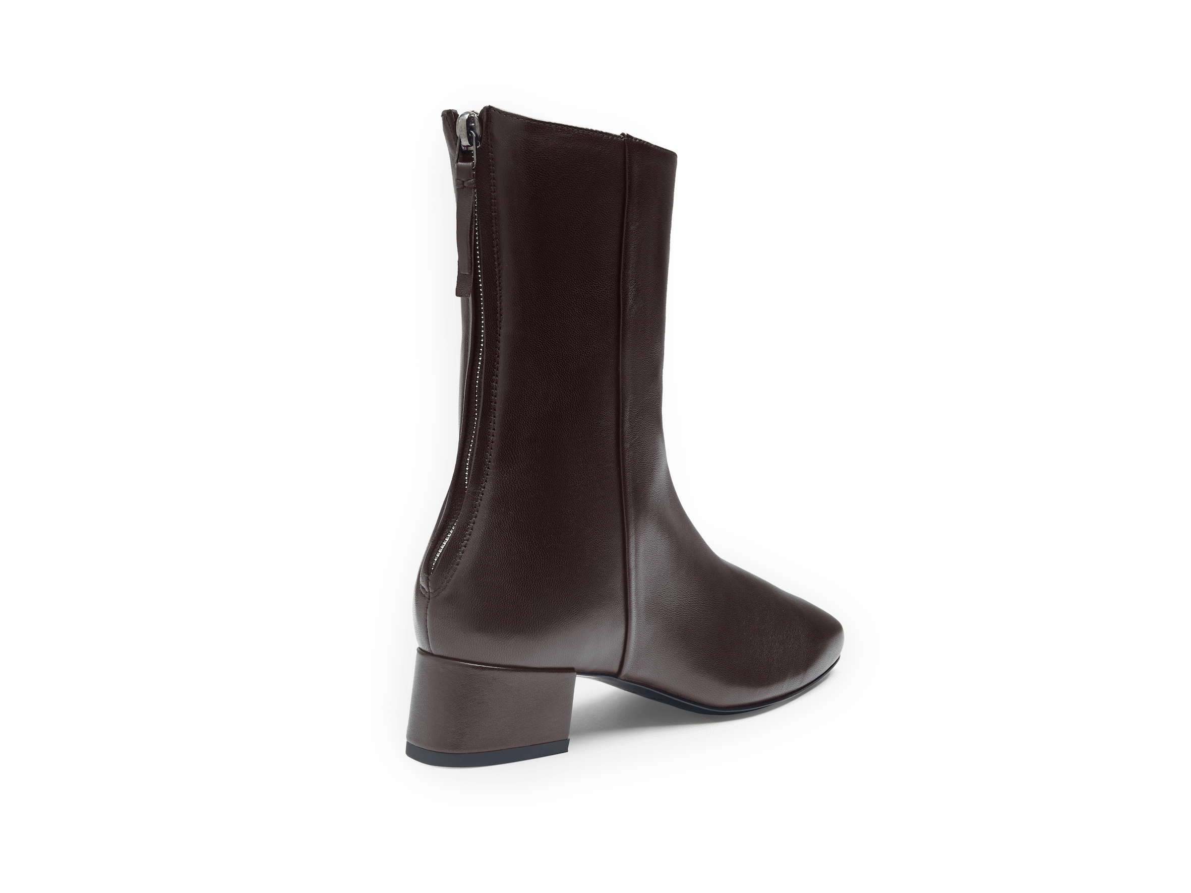 Debbie High Boots in Peppercorn Nappa