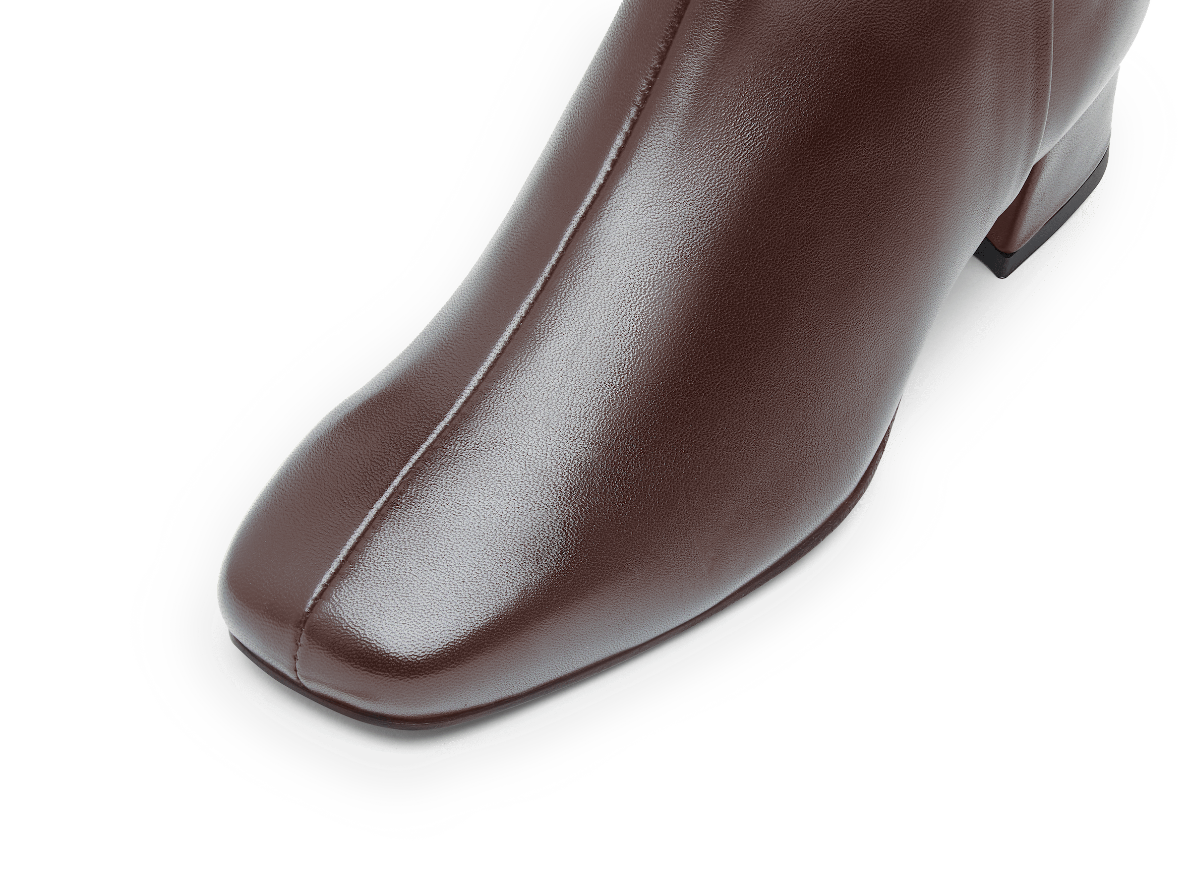 Debbie High Boots in Peppercorn Nappa