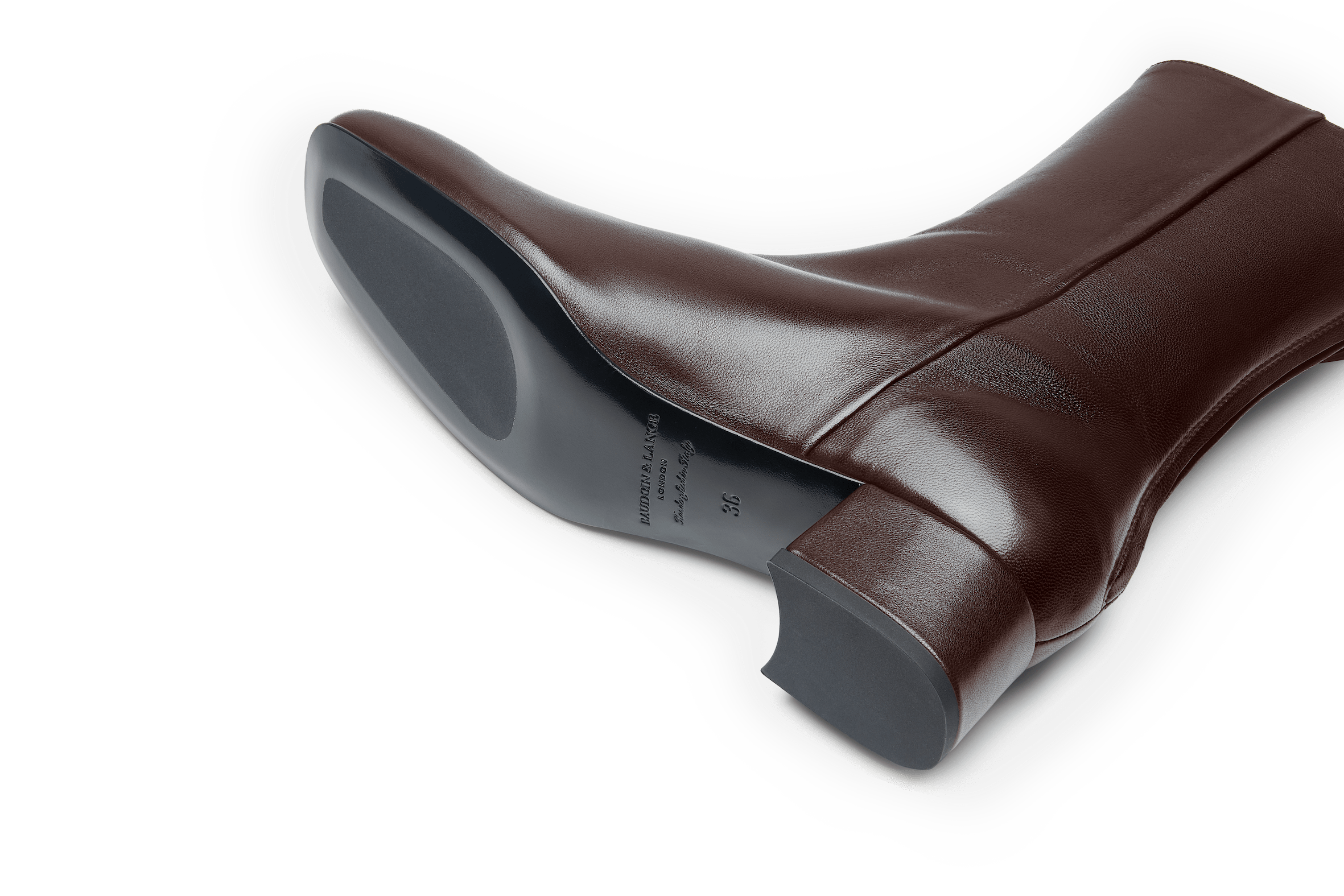 Debbie High Boots in Peppercorn Nappa