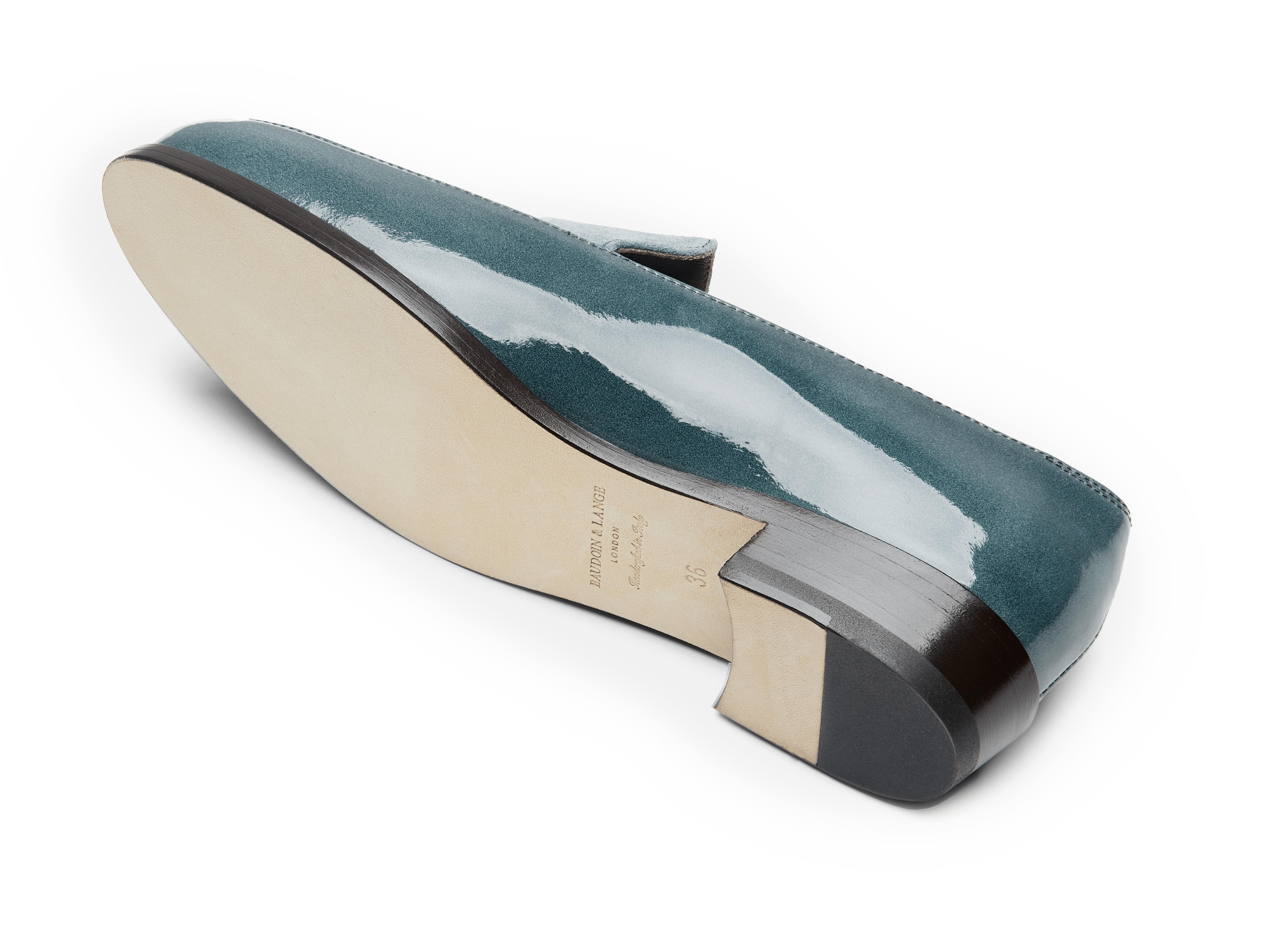 Ada Loafers in Frozen Lake Patent and Glove Suede