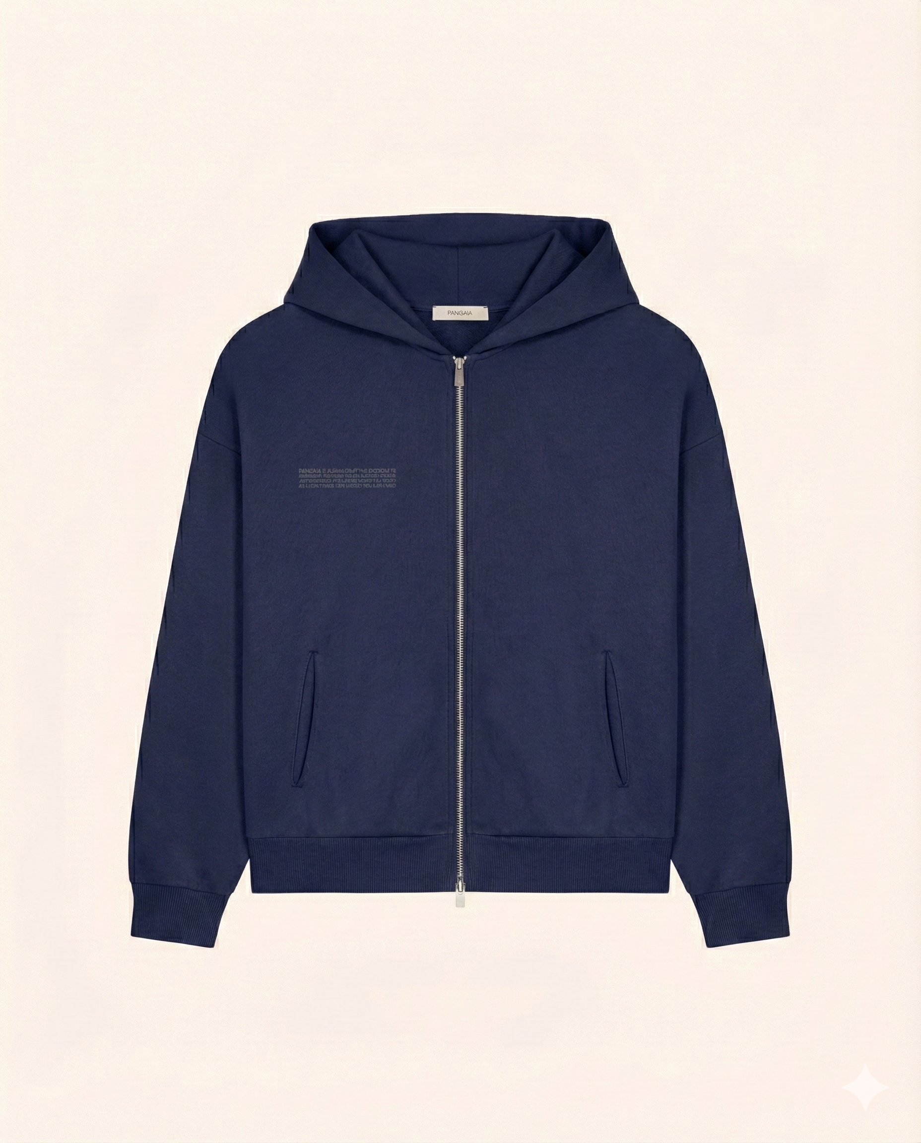 Midweight Zipped Hoodie Navy - Navy Blue