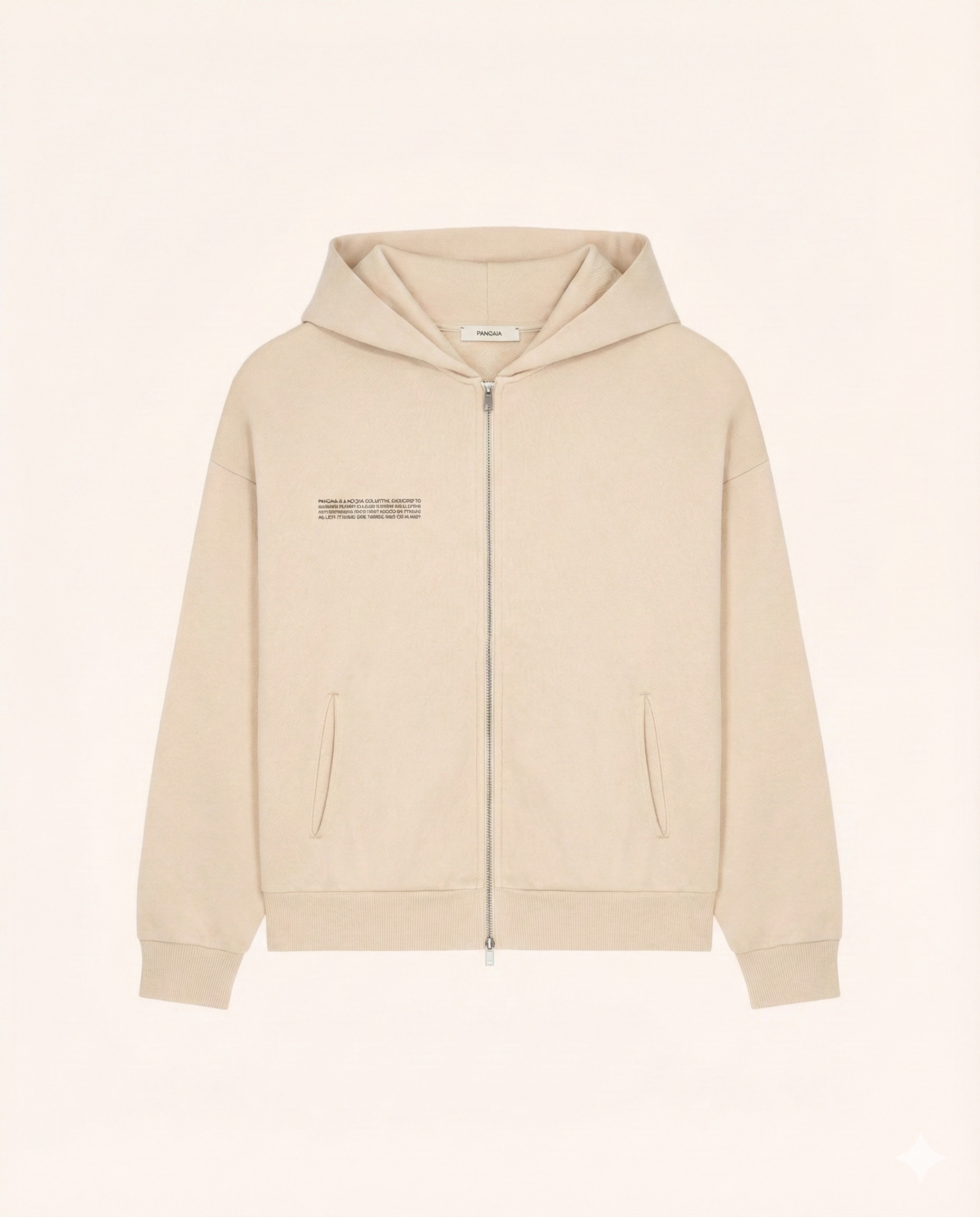 Midweight Zipped Hoodie - Sand