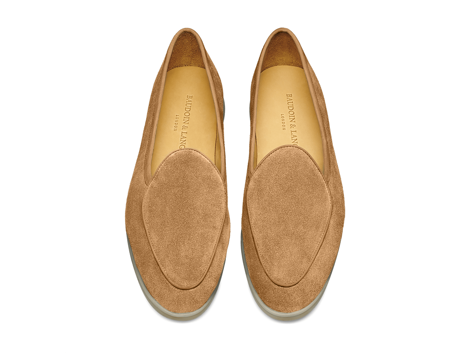 Stride Loafers in Clay Glove Suede Natural Sole