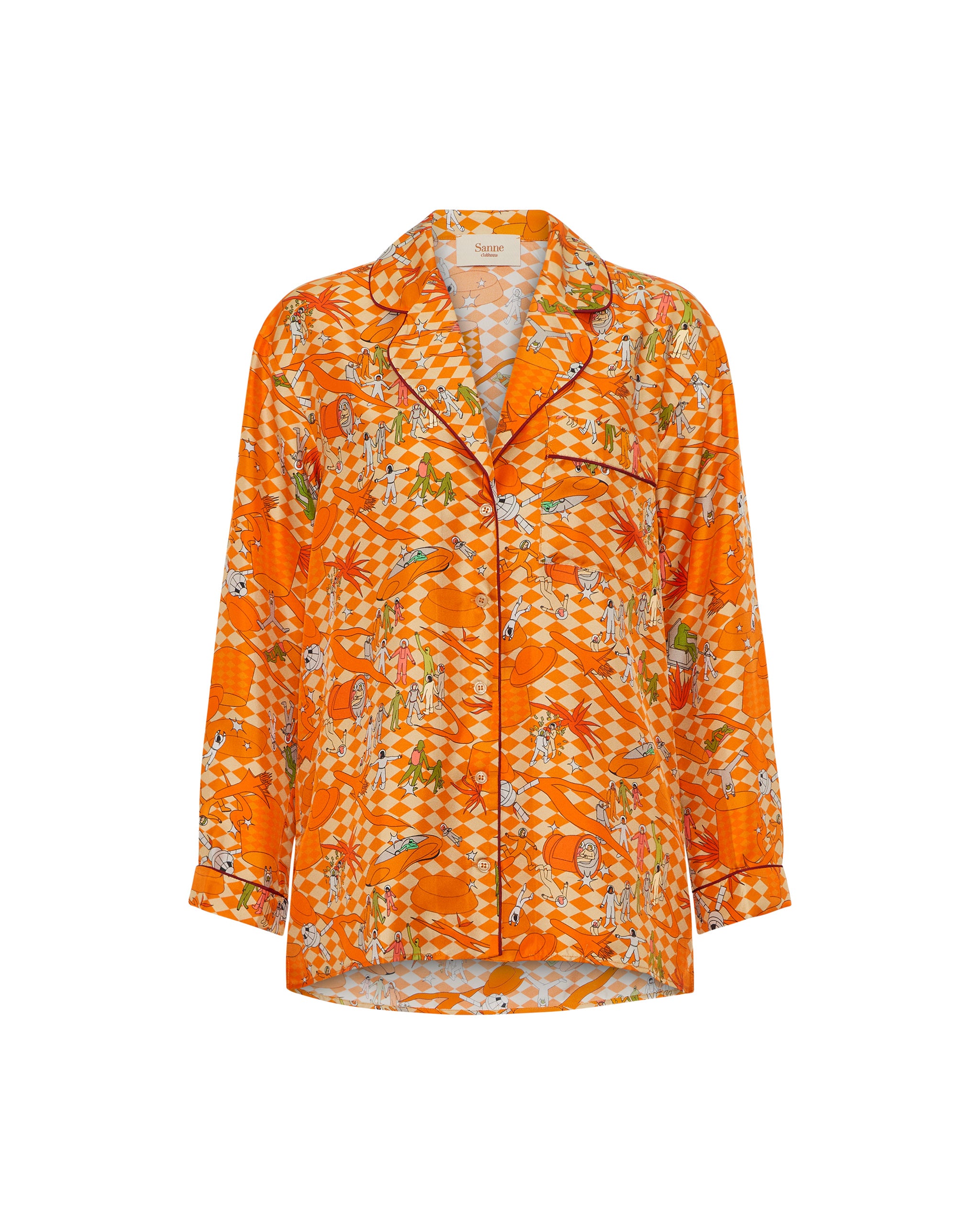 Mars Check Shirt - Orange Multi
