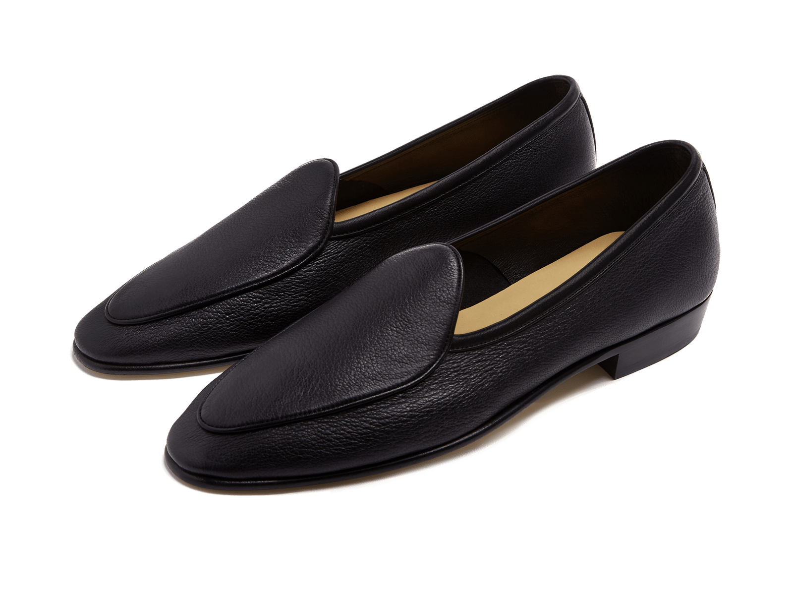 Sagan Classic Loafers in Black Deerskin